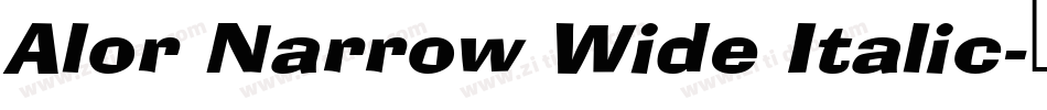 Alor Narrow Wide Italic字体转换